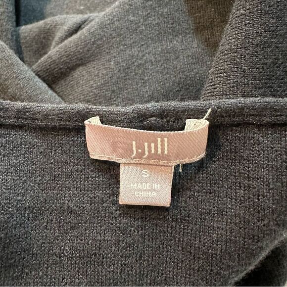J. Jill Black Sweater Knit Dress Wool Blend Knee Length Size S - Picture 8 of 12